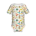 thumbnail image 2 of Balery Summer Animal Pattern Baby Climbing Clothes Infant Bodysuit Cute Infant Bodysuit Baby Romper-12 Months, 2 of 7
