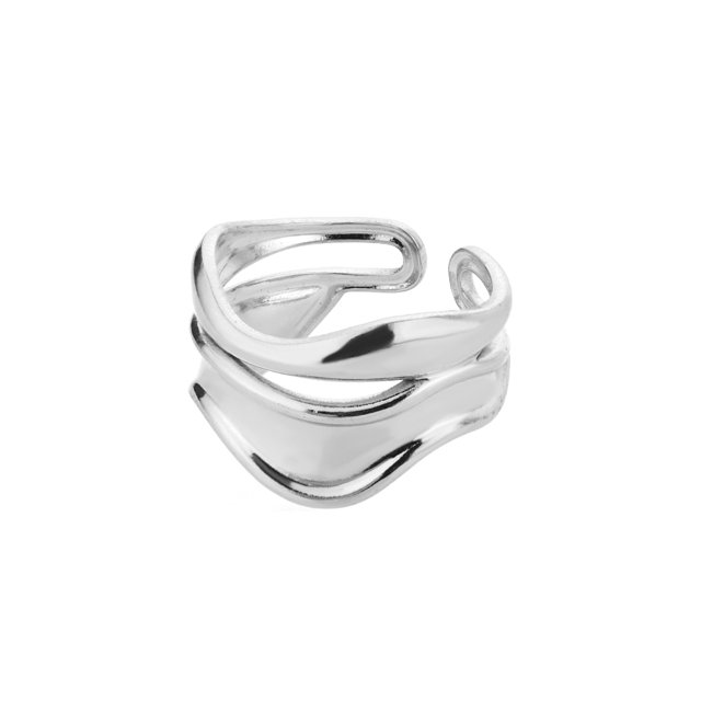 Anillos de cuentas de doble bola lisas de acero inoxidable para mujer, anillos de pareja de boda geométricos de Color dorado abierto, regalo de joyería estética Tan Jianjun unisex