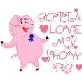 thumbnail image 3 of CafePress - Gotta Love My Show Pig - Women's Dark Pajamas, 3 of 4