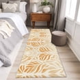 thumbnail image 5 of Orange Beige Abstract Large Area Rugs for Bedroom Living Room, Soft Non Slip Carpet Bedside Rug, Modern Ombre Vintage Art Rectangular Floor Cover Kitchen Accent Rug 2'x6' for Dining Room/Office, 5 of 9