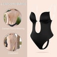 thumbnail image 2 of Body moldeador con escote en V profundo para mujer, sin tirantes y sin espalda, 2 of 5