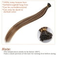 thumbnail image 5 of SEGO I Tip Hand-Tied Human Hair Extensions Cold Fusion Off Black 100 Strands Soft Straight Remy Hair Pre Bonded Stick Shoelace Tips, 5 of 9
