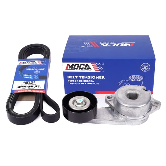 MOCA AUTOPARTS Serpentine Belt Drive Component Kit Fit for 2005-2006 Ford Mustang 4.6L & 2005-2006 Lincoln Navigator 5.4L & 2004 Ford F-150 4.6L 5.4L