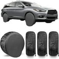 thumbnail image 3 of 4Pcs 420D Oxford Cloth Waterproof Tire Cover Outdoor Dust Protection Wheel Cover Gray, 3 of 7