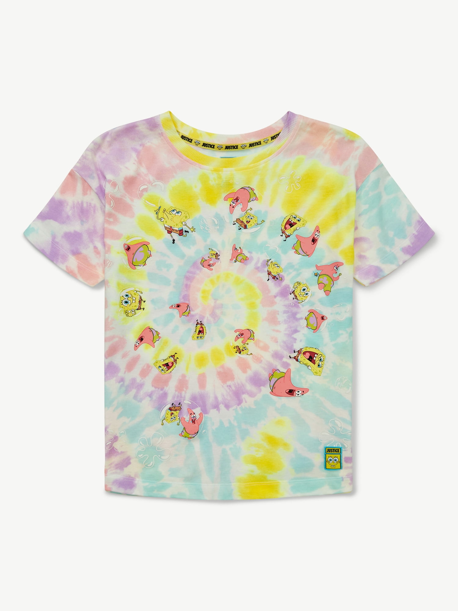 SpongeBob X Justice Girls Oversized Tee, Sizes XS - XLP