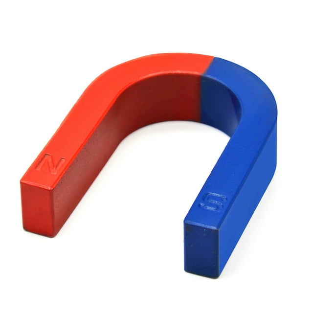 Flmtop Pôle d'Expérience Physique Enseignement Aimant en Forme de U Peint Rouge Bleu