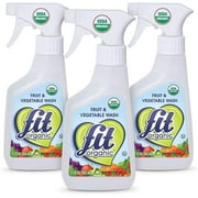 Fit Organic: Produce Wash, Fruit & Vegetable Wash, Produce Cleaner, 12-Fluid Ounce, Pack of 3