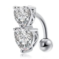 thumbnail image 1 of Love & Annie-Anillos para ombligo con forma de diablo para mujer, Piercing para el vientre de circonita roja, joyería corporal de acero inoxidable, regalo, 1 of 4