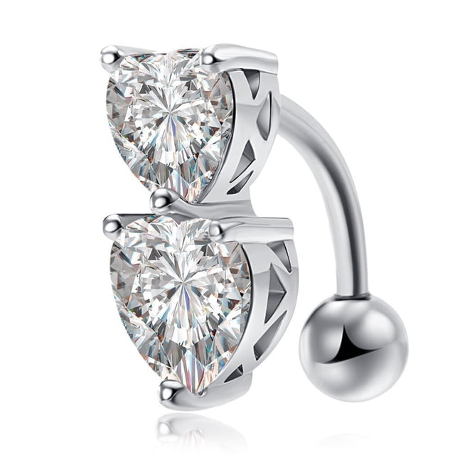 Love & Annie-Anillos para ombligo con forma de diablo para mujer, Piercing para el vientre de circonita roja, joyería corporal de acero inoxidable, regalo