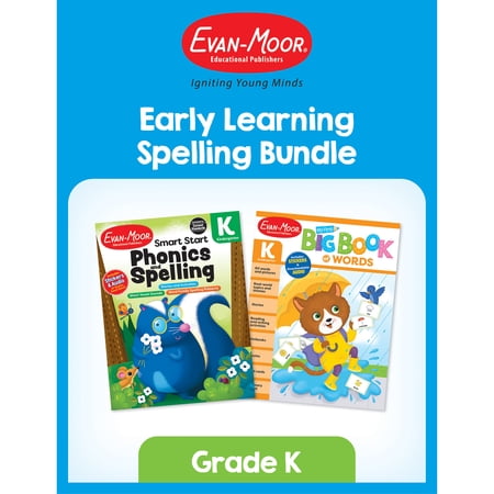 Evan-Moor Early Learning Spelling Activity Book Bundle Grade K Workbook 2/Set (EMC6275)