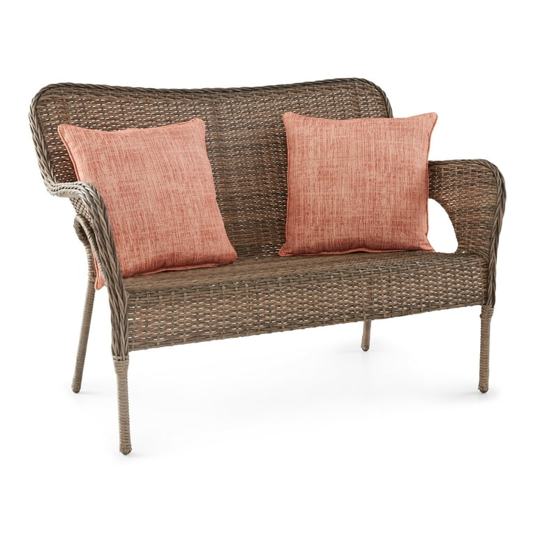 Mainstays Textured Coral 18 in. Throw Pillow - Set of 2 Mainstays Textured Coral 18 in. Throw Pillow - Set of 2