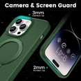 thumbnail image 6 of for iPhone 14 Pro Max Silicone Case, iPhone 14 Pro Max Case with Built-in Invisible Magnetic Ring Stand, Military-Grade Protective Liquid Silicone Phone Case for iPhone 14 Pro Max 6.7 - Green, 6 of 17