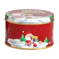 thumbnail image 2 of Christmas Cookie Tins for Gift Giving, Holiday Cookie Containers, Round Christmas Baking & Treat Storing Patisseries, Biscuits, Snack, Chocolate, Metal Candy Box Empty, Santa Claus, Snowflake, Red, 2 of 7