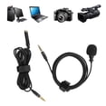 thumbnail image 4 of Mini Microphone,, Noise Reduction 3.5mm 2M Audio Cable Recording Microphone Lavalier Microphone, Professional Microphone  for Live Recording for Listening Black, 4 of 8