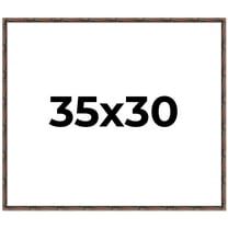 35x30 Frame Brown Bamboo with Dark Coffee/Walnut Finish | Solid Wood Picture Frame Width 0.75