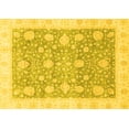 thumbnail image 1 of Ahgly Company Machine Washable Indoor Rectangle Oriental Yellow Traditional Area Rugs, 7' x 10', 1 of 4