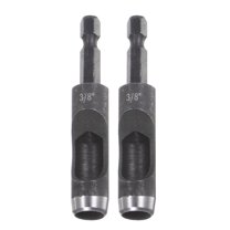 2 Packs Leather Hollow Punch Hex Shank for Drills, 3/8" Dia Hole Punch for Thick Fabrics Leathercraft Working
