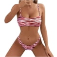 thumbnail image 4 of Traje de baño sexy para mujer, traje de baño de 2 piezas con rayas estampadas, trajes de baño para mujer Fridja  nalpqowj57248, 4 of 7