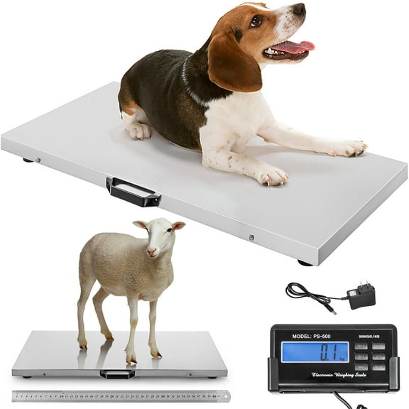 RTYJGD 1100lbs Digital Livestock Scale Large Pet Dog Sheep Goat Scale Heavy Duty