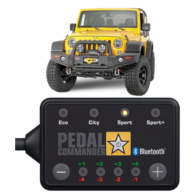 PEDAL COMMANDER para Jeep Wrangler JK (2007-2018) Controlador de respuesta del acelerador Compatible con: Unlimited Sport Sahara Rubicon Mojave (2.8L 3.6L 3.8L) Piezas de rendimiento - PC31