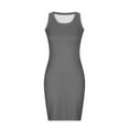 thumbnail image 4 of SDNall Knit Dresses for Women Casual Bodycon Printde Ribbed Sleeveless Round Neck Camisole Dress Summer Dress, 4 of 9