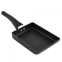 Japanese Omelette Pan, Tamagoyaki Rectangular Non Stick Saucepan Plastic Handle Black Omelet Frying Pan