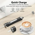 thumbnail image 2 of Milk Frother ,Handheld Electric Foam Maker, Waterproof Detachable 3-Speed Adjustable Drink Mixer & Milk Foamer with 3 Stainless Steel Whisks for Lattes, （black26*3cm）, 2 of 5