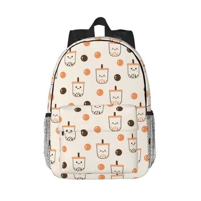 Disketp Milk Tea7 Mochila Escolar de 15 Pulgadas, Mochila Ligera para Estudiantes, Viajes y Trabajo, Cómoda y Resistente para el Uso Diario