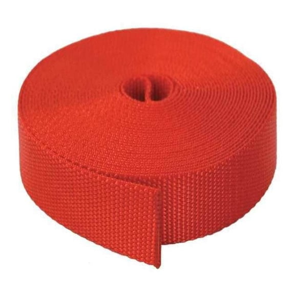 Bulk-Strap Webbing,Nylon,1" W,Red N01051R