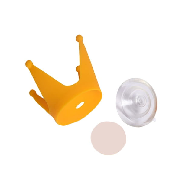 1 pieza de decoración de corona para casco de motocicleta con ventosa para esquinas de sombrero para amigos y familiares (doble ventosa amarilla)