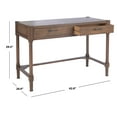 thumbnail image 6 of SAFAVIEH Filbert Solid Retro 2-Drawer Writing Desk, Brown, 6 of 14