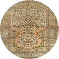 thumbnail image 1 of Ahgly Company Machine Washable Indoor Round Traditional Sienna Brown Area Rugs, 4' Round, 1 of 7