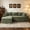 1-Green, variant on Arouseden 106.3" Green Sectional Sofa with Chaise,Oversized Sectional Sofa with 3 Back Cushions and 2 Throw Pillows,Modern Corduroy Couch for Living Room