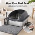 thumbnail image 3 of Alvantor Stainless Steel XL Enclosed Cat Litter Box with Lid, Anti-Leakage and High Sided, 3 of 7