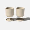 thumbnail image 3 of Veradek Mason Series Kona 15" Plastic-Stone Planter with Saucer Bundle - Sand (2 Pack), 3 of 5