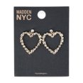 thumbnail image 3 of Madden NYC Women's Fashion Gold Tone Mixed Gem Heart Drop Earrings, 3 of 3