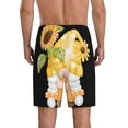 thumbnail image 5 of Cauagu Sunflower Gnomes 3 Print Pajama Bottoms for Men Sleep Pajama Shorts Elastic Waistband Sleep Pajama Short Men's PJ Shorts -4X-Large, 5 of 6