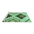 thumbnail image 2 of Ahgly Company Machine Washable Indoor Square Southwestern Turquoise Blue Country Area Rugs, 6' Square, 2 of 4
