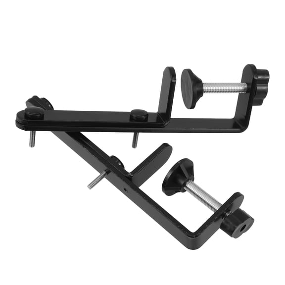 KAKOWELY 1Pair Black T Shaped Metal Tabletop Pegboard Holder Bracket for Stable Desk Edge Support