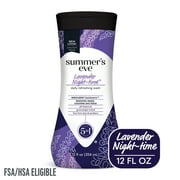 Summer's Eve Lavender Night-time Feminine Wash, Removes Odor, pH Balanced, 12 fl oz