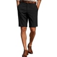 thumbnail image 5 of Men's Dress Golf Shorts Flat Front Business Casual Wrinkle Free Summer 9" Inseam Regular Fit Short Pants Belt Loops with Pockets Old Money Style, 5 of 5