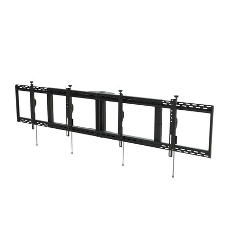 Peerless-AV QSR Menu Board DS-MBY947L-2X1 - Mounting kit ( ceiling mount ) for 2 LCD displays - powder-coated steel - bl