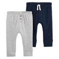 thumbnail image 1 of Carter's Baby 2-Pack Pants Set- Heather/Navy, 3 Months, 1 of 3