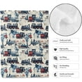 thumbnail image 2 of Vintage Steam Train Throw Blanket - 50x60in,Ultra Soft, Cozy Lightweight Flannel,Locomotive Print Retro Car Blankets - Gifts for Kids Boys,for Couch Travel,Home Living Room Decor, 2 of 6