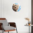 thumbnail image 3 of 10 Inch Wall Clock Battery Operated Silent Clock Decorative for Office, Kitchen, Outdoor, Living RoomGray Cat with Green Eyes Cute Drawing, 3 of 4