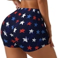 thumbnail image 2 of Kdxio Watercolor Stars1 Print Workout Shorts for Women Seamless Soft Smooth Gym Yoga Scrunch Active Shorts, 2 of 5