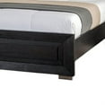 thumbnail image 6 of Ashen King Bed-LED Headboard-Chrome Metal Legs-Rustic Black Wood, 6 of 6