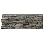 NextStone Polyurethane Faux Stone Siding Panel- Country Ledgestone Appalachian Gray 43.5 in x 15.5 in. for Home Improvements/ DIY Friendly (4-Pack)