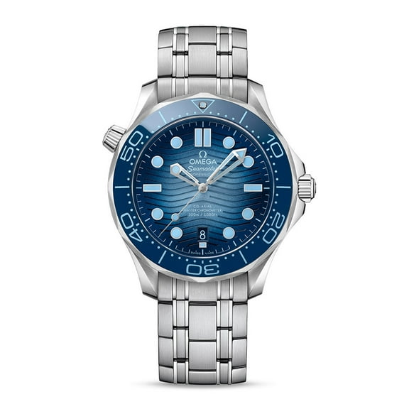 Omega Seamaster Diver 300M Automatic Summer Blue Dial Stainless Steel Men's Watch 210.30.42.20.03.003