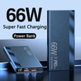 thumbnail image 2 of Banco de energía de 30000mAh, cargador de batería externo de 66W, carga superrápida para iPhone 13, 14, Huawei, Xiaomi, Samsung PD, 20W, nuevo, 2 of 4
